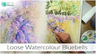 Loose Watercolour Bluebells
