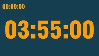 3 hour 55 minute timer (with end alarm, time elapsed and progress bar)