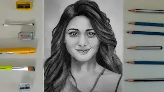 Drawing of Tamannah Bhatia with pencil || Pencil Portrait || Planet of arts || Easy draw