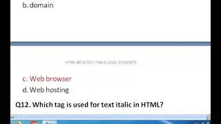 HTML MCQ QUESTIONS for CCC and COMPETITIVE EXAMS