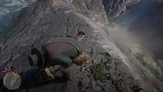 Red Dead Redemption 2 pushing people of bridges and water falls
