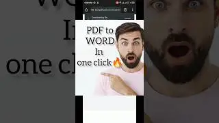 Convert PDF to WORD in one click🔥 | #shorts