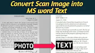 How to convert scanned pdf to word | convert pdf to word doc