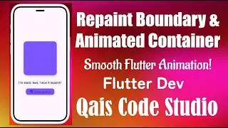 Flutter RepaintBoundary + AnimatedContainer Full Guide in Urdu/Hindi | Clean UI & Animation