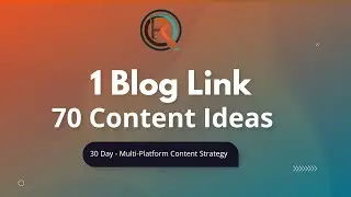 30 Day Multi Platform Content Strategy in Minutes From One Blog Link