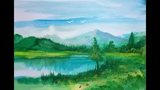 COMMENT PEINDRE UN PAYSAGE  FACILE