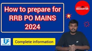 HOW TO PREPARE FOR RRB PO MAINS 2024 #ibps #rrbpo #mains #rrbpomains2024 #bankexams #rrbclerk