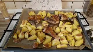 Ćwiartki z kurczaka zapiekane z ziemniakami(pezzi di pollo con patate al forno)🍗🍗🍗 Ewka z Rzymu