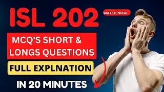 ISL - 202  - MID TERM EXAM PREPARATION-with Full explnation ISL 202  Preparation 2023 -Vu Exams 2023