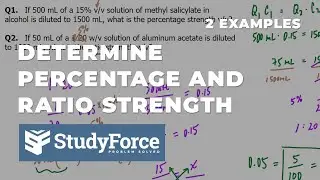 Determining the Percentage / Ratio Strength of a Solution (Q1C1 = Q2C2)