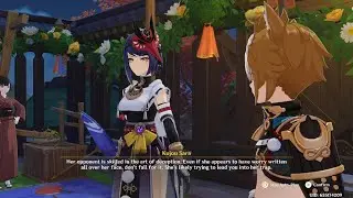 Genshin Impact: Kujou Sara's Warning