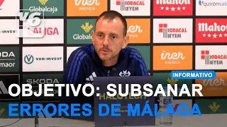 Alberto González hace mucho hincapié en los errores groseros ante el Málaga