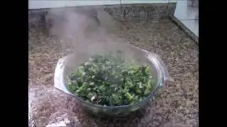 Refogado com folhas de brócolis