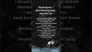 Kisah Nyata | Aku Seorang Anak, Istri dan Ibu | Cek full video di atas👆 #kisahnyata #viralvideo