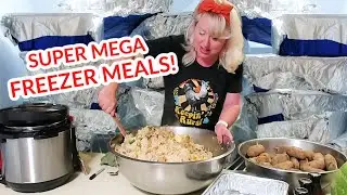 💥MASSIVE LARGE FAMILY FREEZER MEALS! Emergency + Postpartum Freezer Meals for LARGE FAMILIES!!