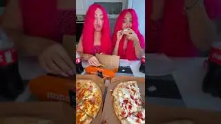 Мукбанг Близняшки Пицца Еда АСМР | Mukbang Twins Pizza Food ASMR