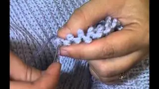 Закрытие резинки 1х1 иглой. 