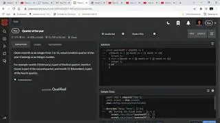 My very first Kata on Codewars.com : Quarter of the Year (Javascript)