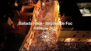 Ballada Final de les Bèsties de Foc a la Festa Major de Sitges 2024. Vistes de Dron