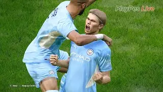 eFootball PES Gameplay - Manchester City vs Germany - Match ft. Haaland & Goals