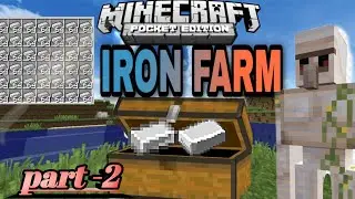 The most easy and efficient IRON FARM in Survival in Minecraft pocket edition gameplay-Hindi part-21