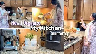 How I ORGANIZED My Kitchen COUNTERTOP💐👩🏻‍🍳| CASA BREW ESPRESSO MACHINE ☕️