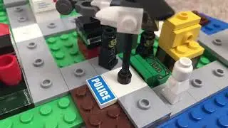 lego jail brake and police chase stop motion