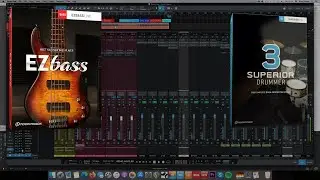 Using Toontrack's EZbass and Superior Drummer 3 in a full mix production