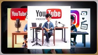 Create 3D Al YouTube Studio Boy | Viral social media Boy Al Photo