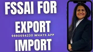 Fssai license for Exporting and Importing Food items