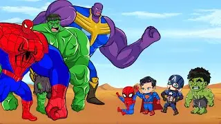 Spiderman Rescue baby hulk vs spider girl attacked by bad guys joker vs venom & Big thanos | Funny