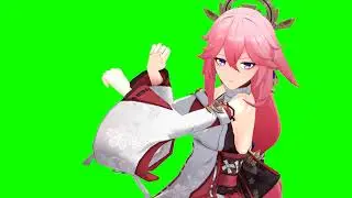 [GENSHIN IMPACT] Yae Miko - Persona 4 "Specialist" (Green Screen)