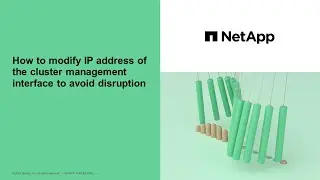 How to modify IP address of the cluster management interface to avoid disruption