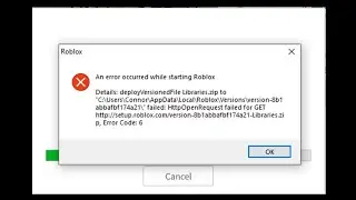 Что делать если Roblox Studio выдает ошибку