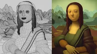 3d Mona Lisa Speed Art Timelapse