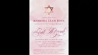 Barbara Bova Bat Mitzvah Part 1