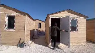 Gümüşhane'de imal edilip #deprem bölgesi #Adıyaman'da montajı yapılan Ahşap Evler.