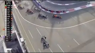F1 Azerbaijan Grand Prix 2021 Lewis Hamilton Turn 1 mistake at the restart