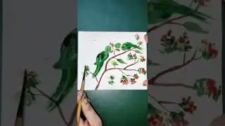Parrots thumb painting 