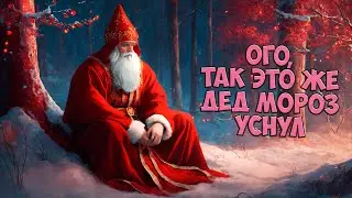 Встретили в лесу Деда Мороза.
