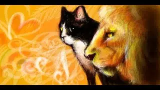 Кот и Лев | Nraffiti | Граффити ВКонтакте