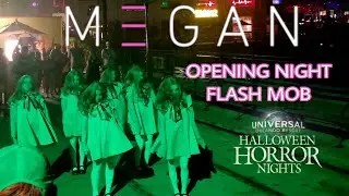 MEGAN flash mob at Universal Orlando Halloween Horror Nights 32 Opening Night
