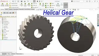 Design of Helical Gear in Solidworks | Solidworks tutorial