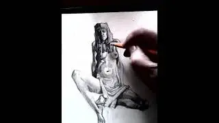 Как просто вписать фигуру в лист.Pencil. Drawing.Technigue. Female Figure.