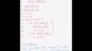 Merge Sort - Proof of correctness using loop invariance