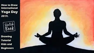 International yoga day 2020 | How to Draw | Oil Pastel for Beginners