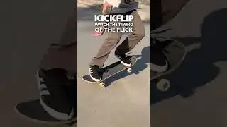Kickflip Slow Motion ⏱ Timing of the Flick 😵‍💫 Skateboard tricks #shorts