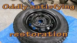 Oddly satisfying rusty wheel restoration.