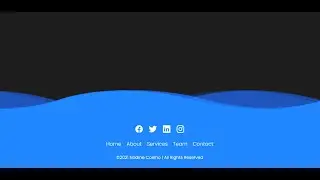 How to Make Responsive Animated Footer using Html & CSS | Simple Website Footer Design | 