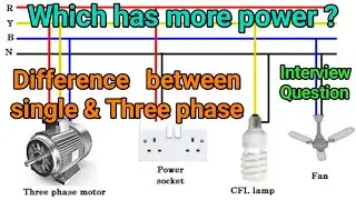 What is the difference between single phase and three phase electrical system ?